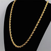 Golden necklace with pigtail suitable for men and women, Aliexpress, 18 carat, 3mm