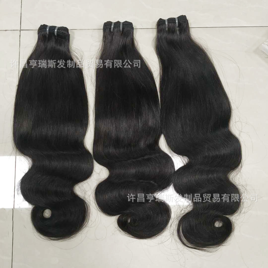 12A double drawn human hair bundles half...