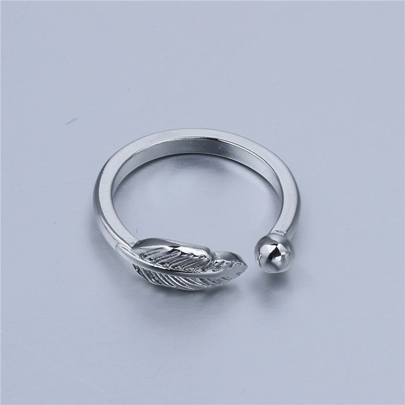 Жить Открытое кольцо девушка милый простой маленький размер хвост кольцо посеребренное кольцо ноги кольцо