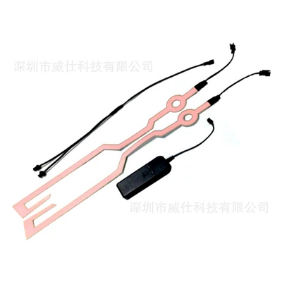 strip helmet luminous Strip motorcycle | Cold light sheet - pink-white-light