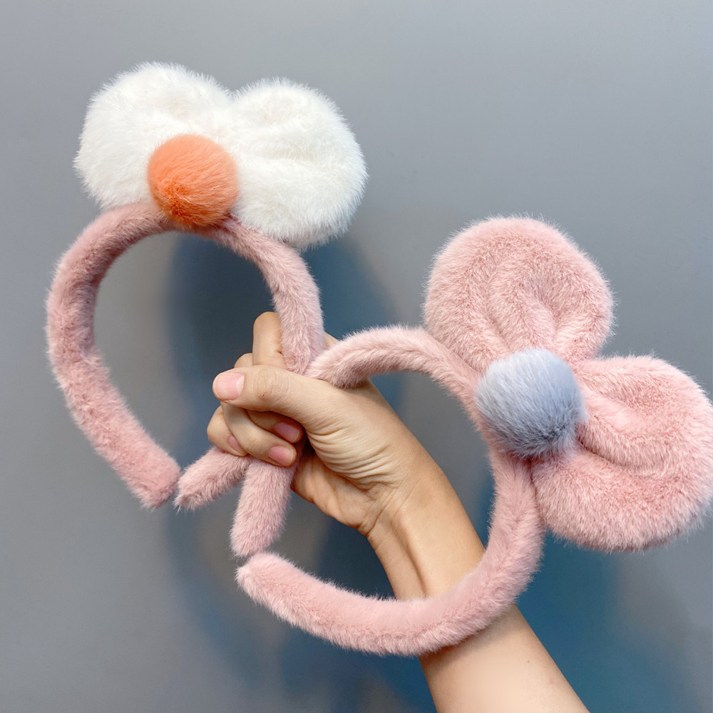 Cute Bowknot Plush Headband display picture 3