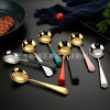 Cute children's spoon stainless steel, dessert tableware, internet celebrity