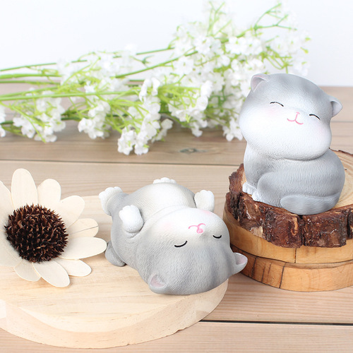 Cute Meow Nika Personalized Cute Cat Ornament Girly Heart Cake Decoration Creative Home Ornament Car Ornament