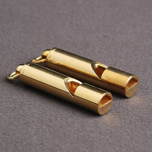 Wholesale car parts brass outdoor survival whistle key chain pendant referee whistle carry-on practical craft small handle
