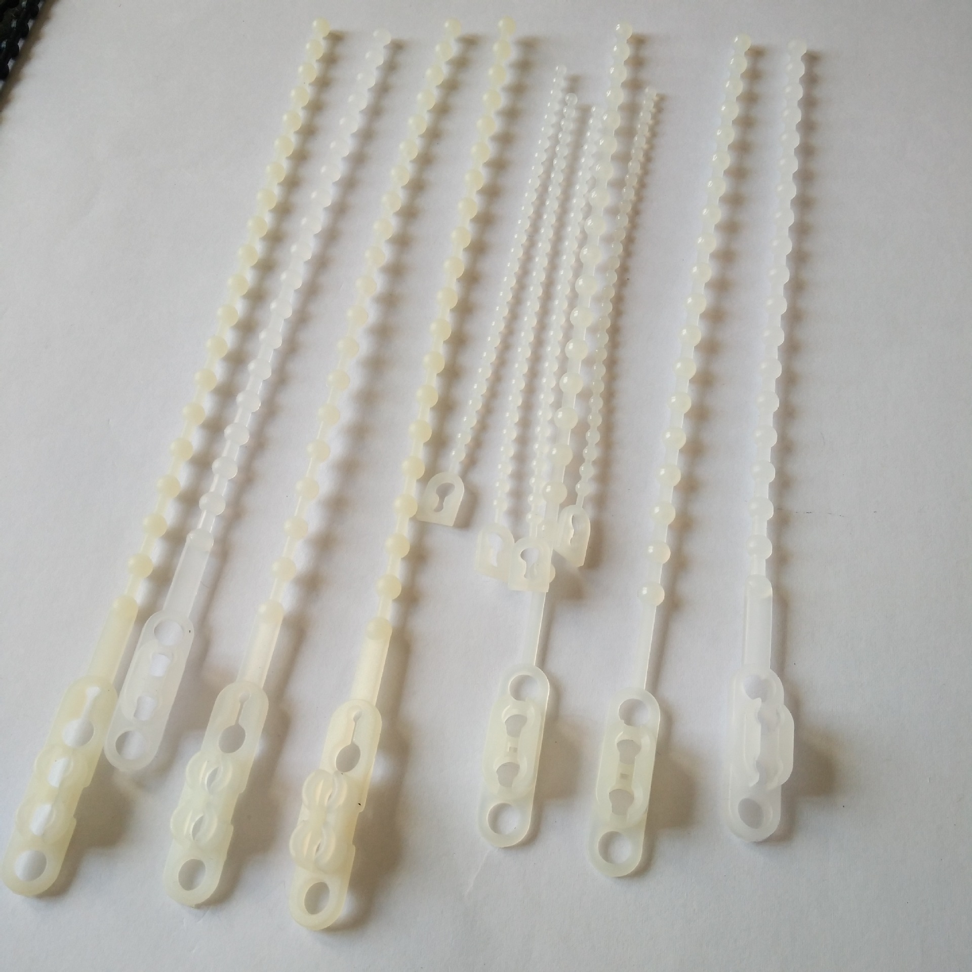 160MM珠链扎带方头珠带四孔珠带尼龙束带扎带固定扎带塑胶扎带