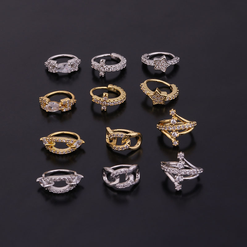 Korean  New Zircon Creative Earrings display picture 12