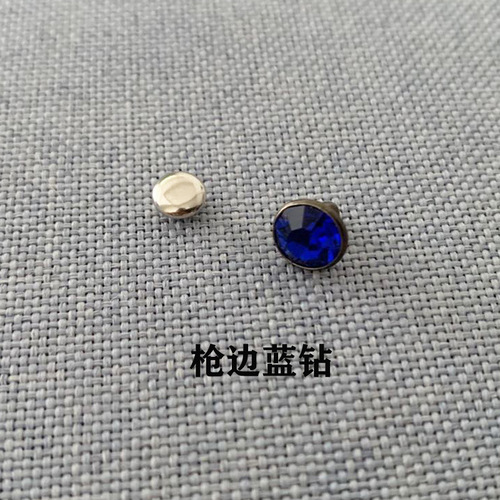 Sales tube diamond inlaid with rhinestones pointed bottom multi-faceted flash diamond clothing luggage accessories glass colored crystal studs