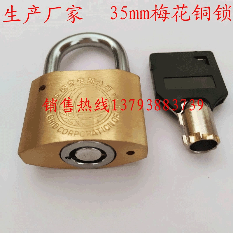 Производители поставляют замок 35 мм Сливовый цветок Открытый Замок Коробки измерителя мощности современный простой замок коробки измерителя