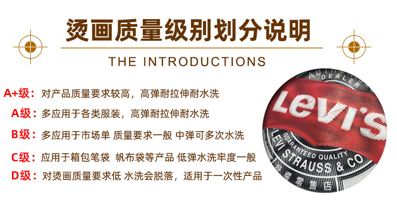 烫画质量等级划分说明