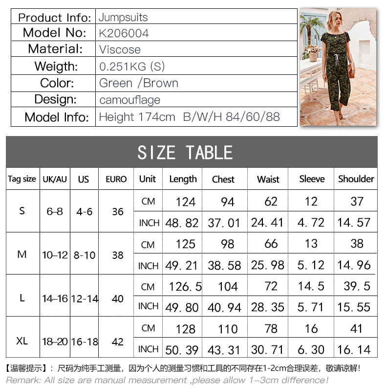 Women's Clothing Summer New Wave Fashion Casual Jumpsuit Cropped Pants Wholesale Nihaojewelry display picture 16