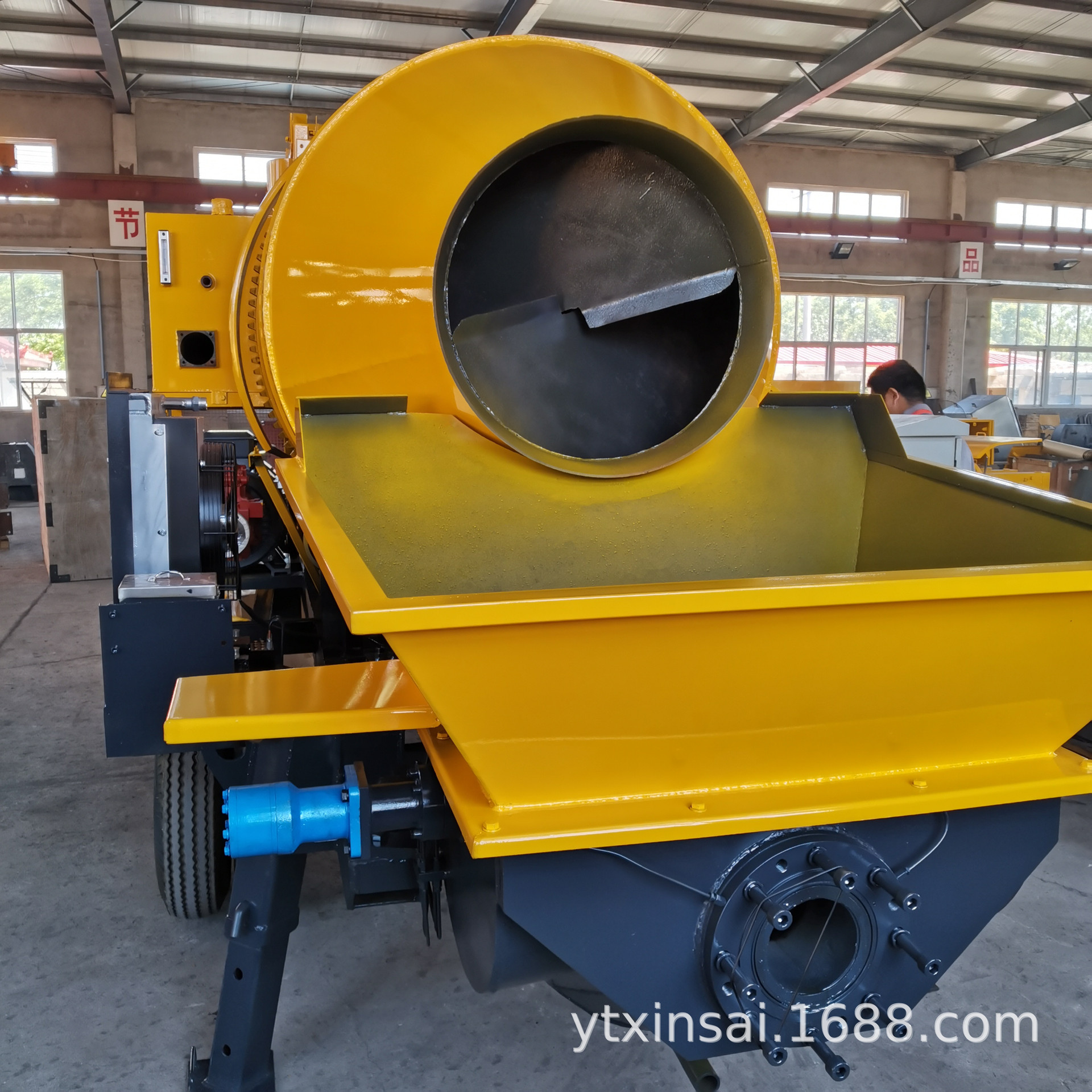 直供型混凝土搅拌泵送一体机 搅拌拖泵 搅拌泵机 地泵眼镜板