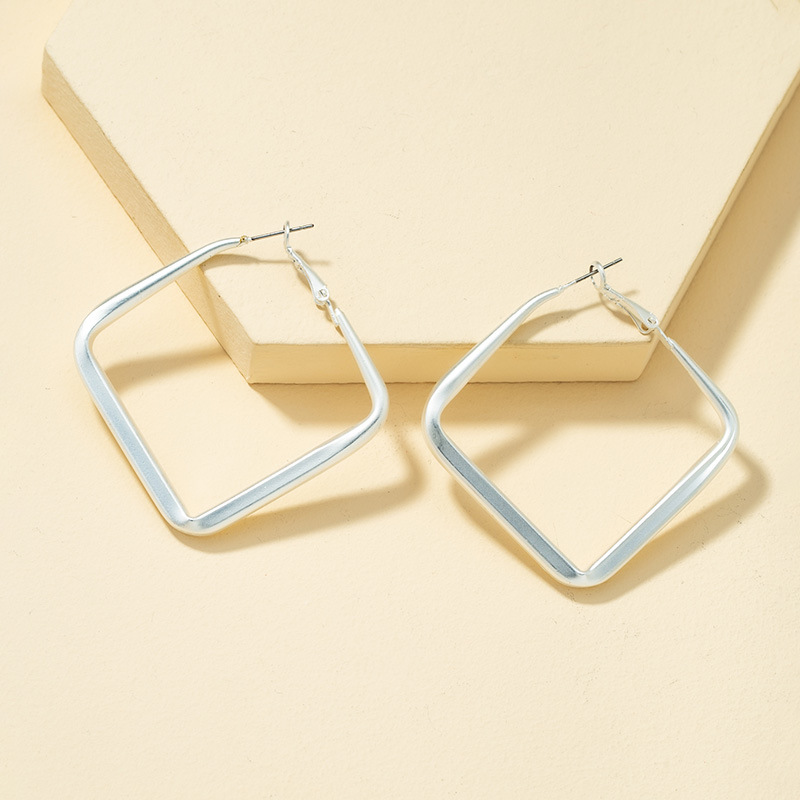 Square Retro Earrings display picture 2