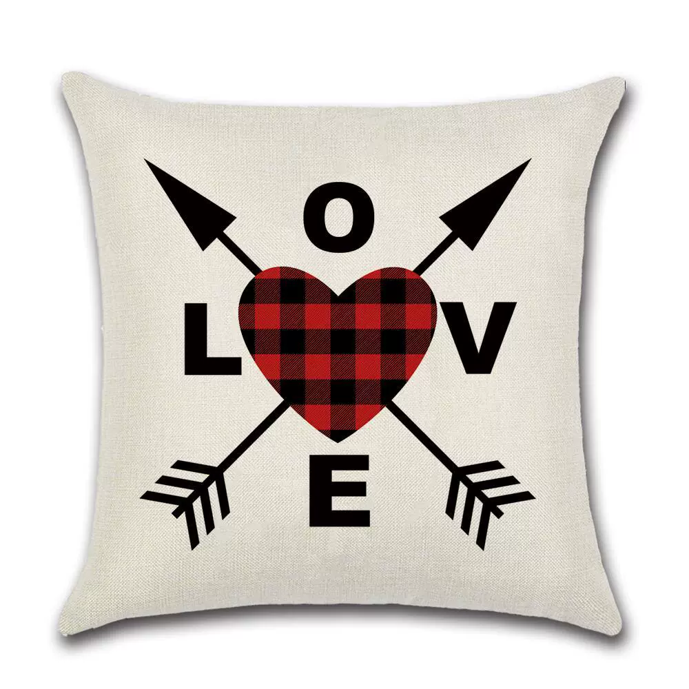 Red pillowcase for St. Valentine's Day, for beloved