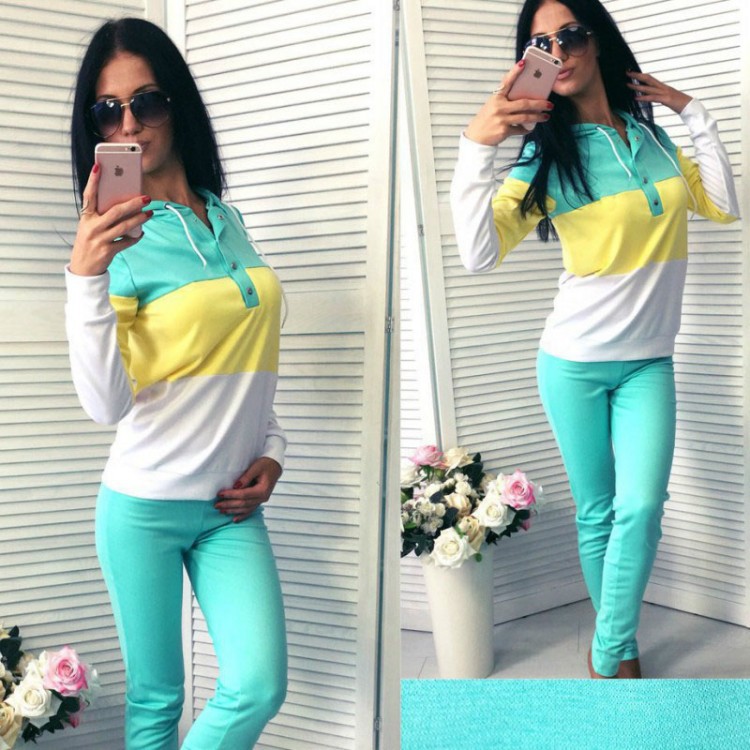 Long-Sleeved Sweater 2 Piece Casual Sportswear Suit NSYF1817