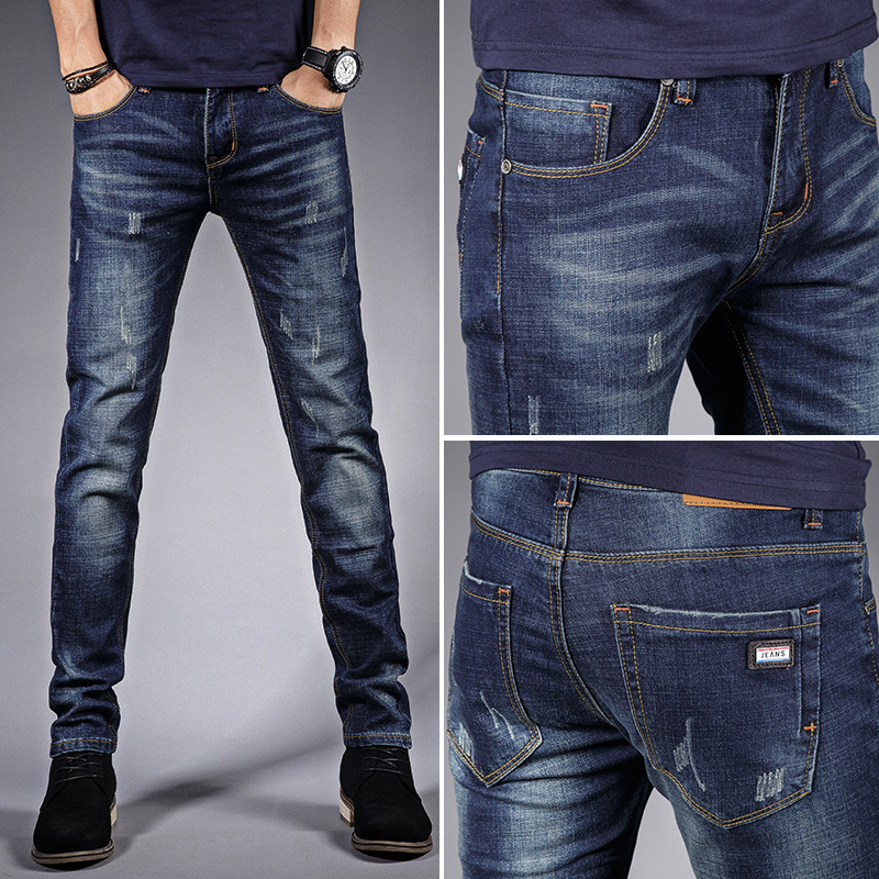 Men's Jeans Summer Men's Black Trend Casual Stretch Summer Thin Section Pencil Pants Trousers