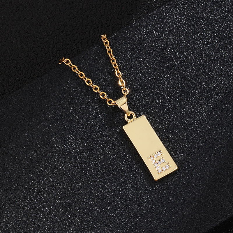 1 Piece Quantity Casual Fashion Letter Stainless Steel Inlay Zircon Pendant Necklace 1 Piece