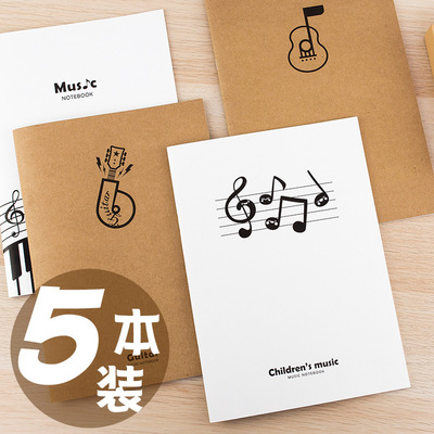 咔巴熊钢琴四六五线谱本子吉他本儿童宽距学生学音乐谱本加厚批发|ru