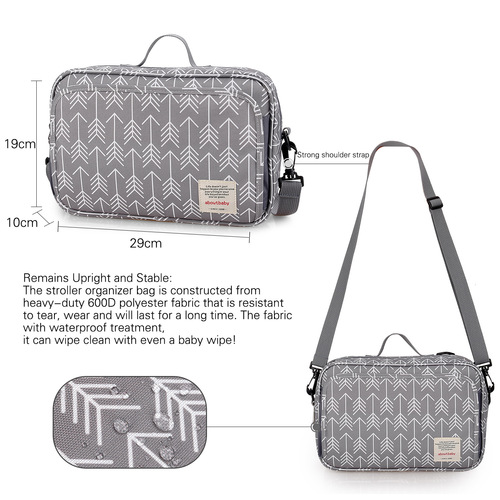 Waterproof stroller stroller bag storage stroller hanging bag diaper bag baby outing mommy bag diaper bag