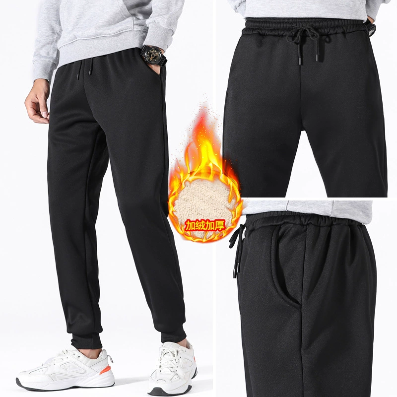 Осенне-зимние новые кашемировые повседневные брюки, мужская спортивная одежда, свободные утолщенные корейские версии тонких штанов для бега