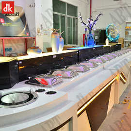 英国酒店餐厅设计制作自助餐台厂家 自助餐台布置图片