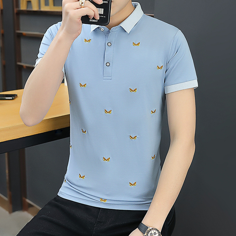 2020夏季男士POLO衫短袖商务休闲青年T恤棉质舒适百搭学生上班批
