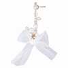 Shiffon earrings with bow from pearl, cute ear clips, internet celebrity