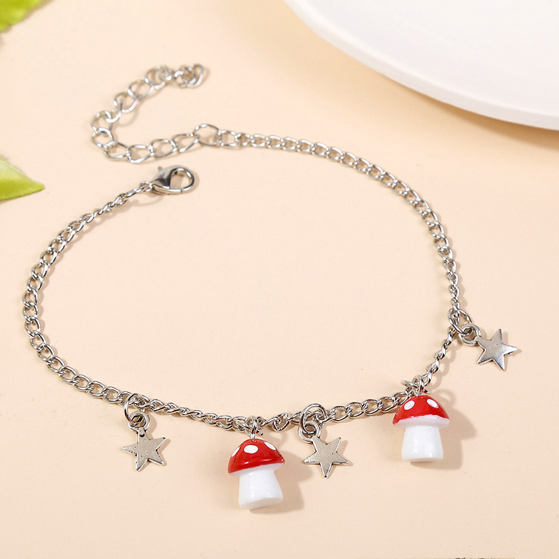 Bohemian Star Mushroom Anklet display picture 5