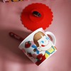 Cartoon strawberry, cute coffee ceramics for beloved