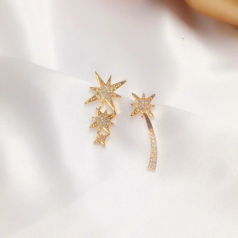 Серебряная игла, асимметричные изысканные серьги, образец серебра 925, стиль высокого качества