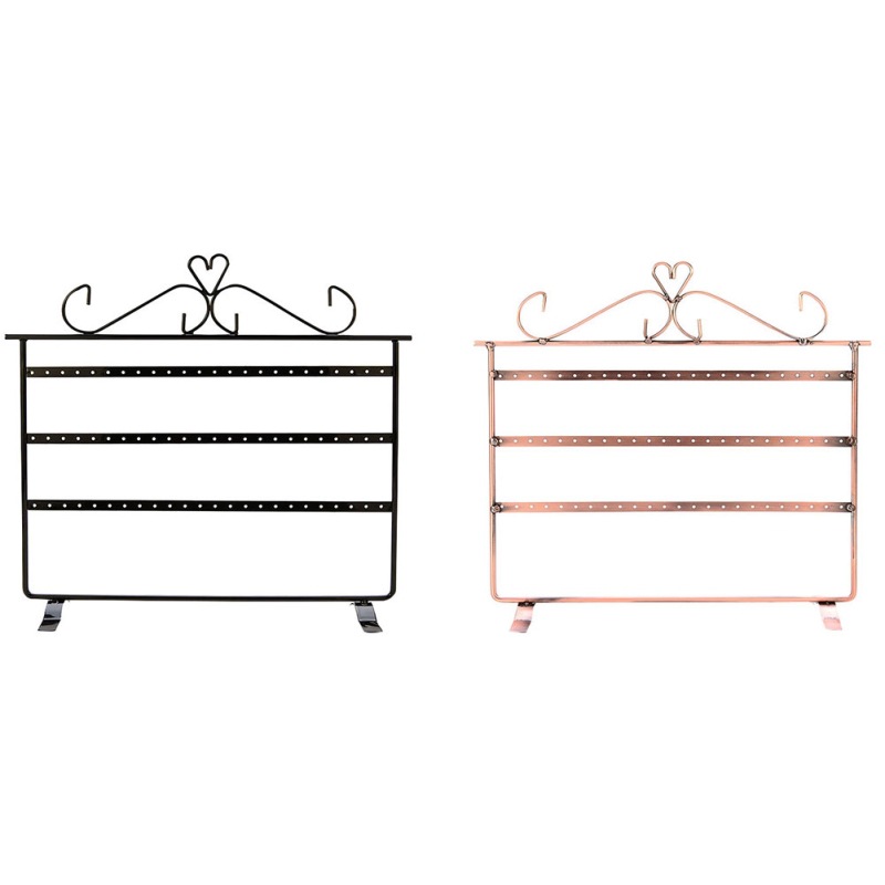 Hot Sale Drei Schicht Ige Ohrringe Display Rack Ohrringe Aufbewahrung Sregal Schmiedeeisen Schmuck Display Rack Doppelseitige Ohrring Rack display picture 1