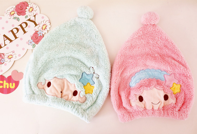 Cartoon hair towel, dry shower cap