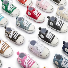 亞馬遜熱賣嬰兒鞋 寶寶經典帆布鞋 嬰兒軟底學步鞋 baby shoes
