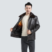 冬季皮衣男式皮夹克尼克服水貂黄金貂内胆皮毛一体貂皮大衣男