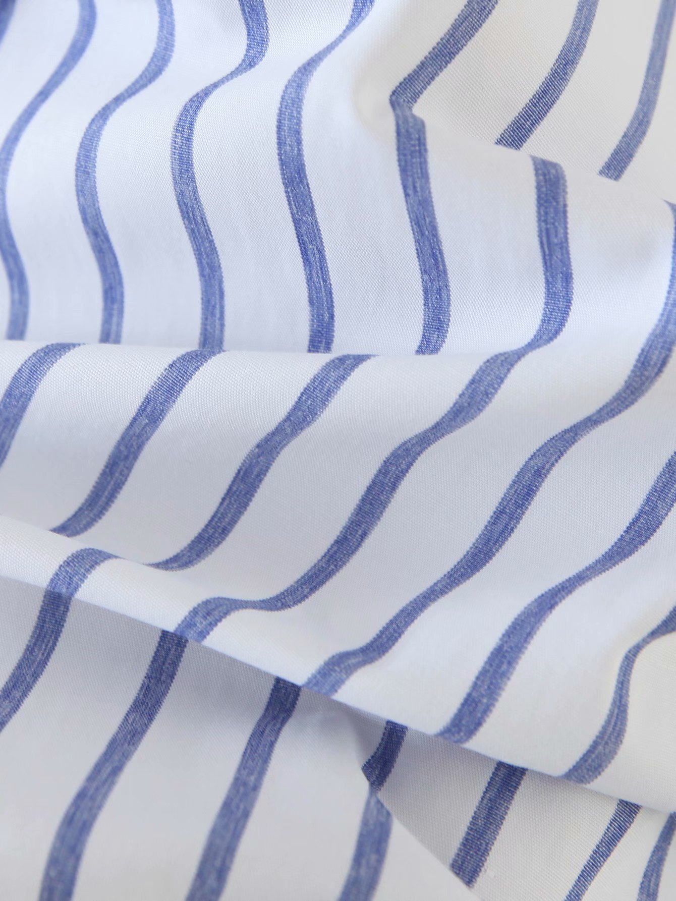 blue vertical stripes shirt NSAM10796