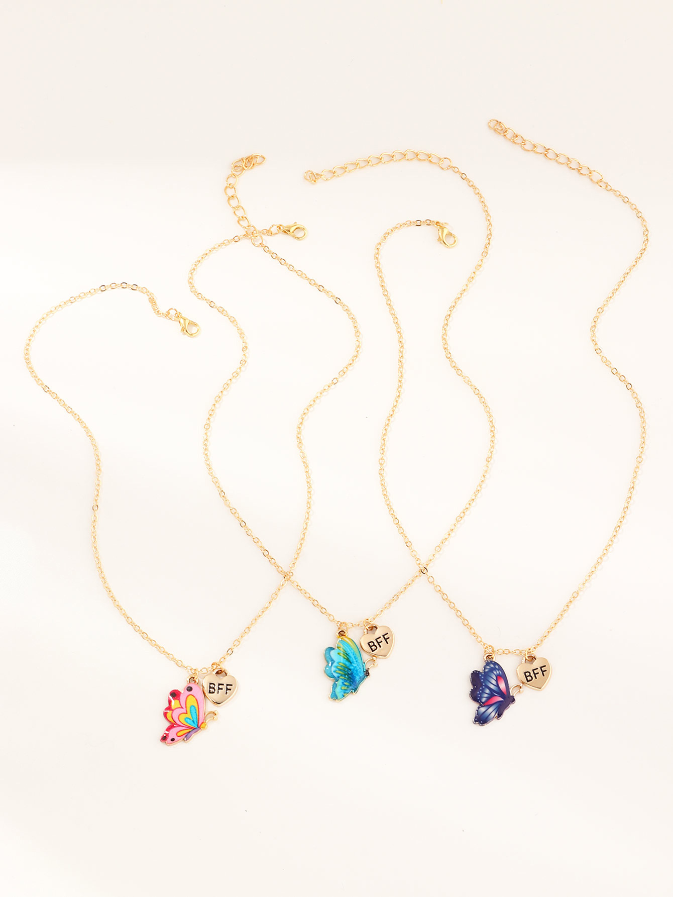 Colorful Butterfly Set Hot New Dripping Necklace  Wholesale display picture 3