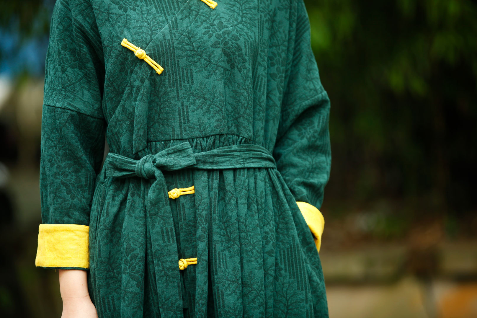 Robe en coton et lin pour femme automne et hiver - Ref 3431716 Image 20