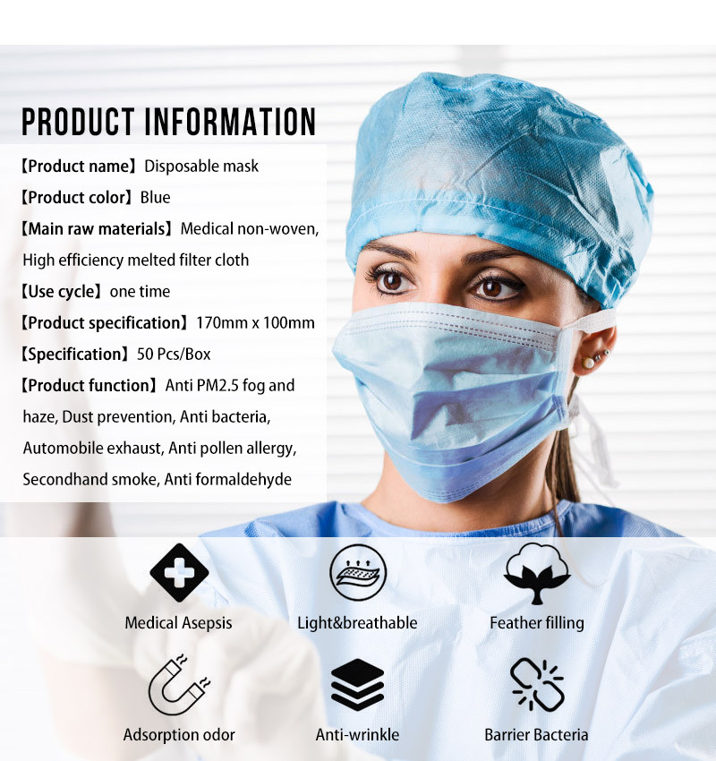 成人壹次性口罩防塵防霧霾防唾沫飛沫三層防護