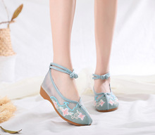 晚清 2020新款古风鞋子网纱绣花鞋中国风复古汉服鞋汉元素鞋