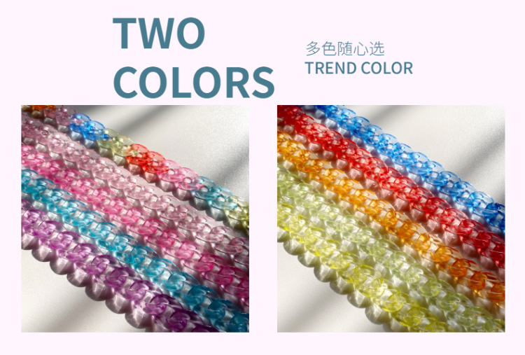 diy simple and versatile accessories: Bag strap decoration, popular hairpin accessories, transparent color-plated chain buckle detail image 4