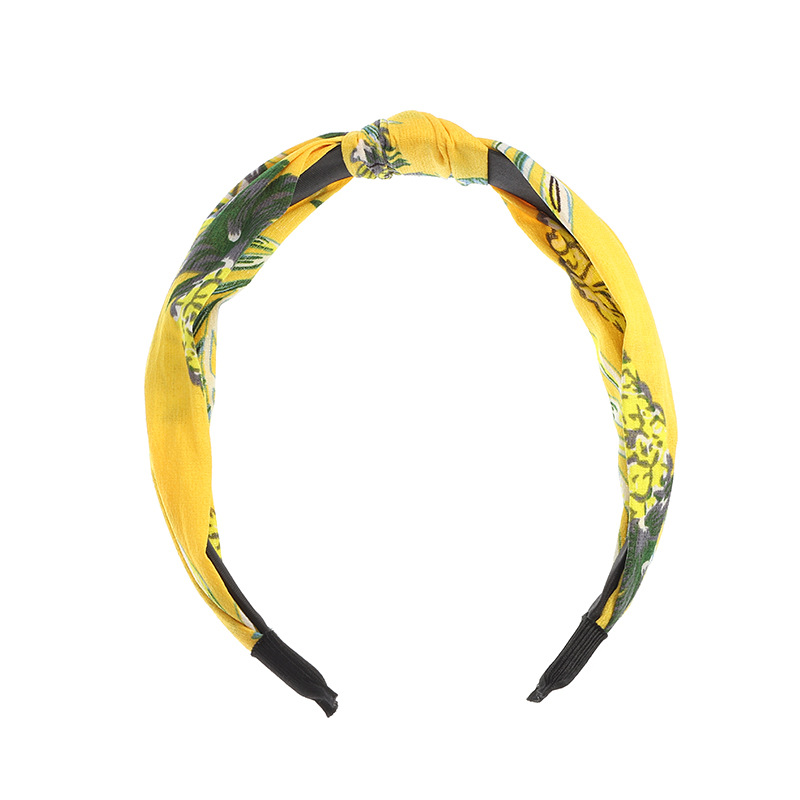 The New Fashion Chiffon Printing Hand-knotted Headband display picture 8