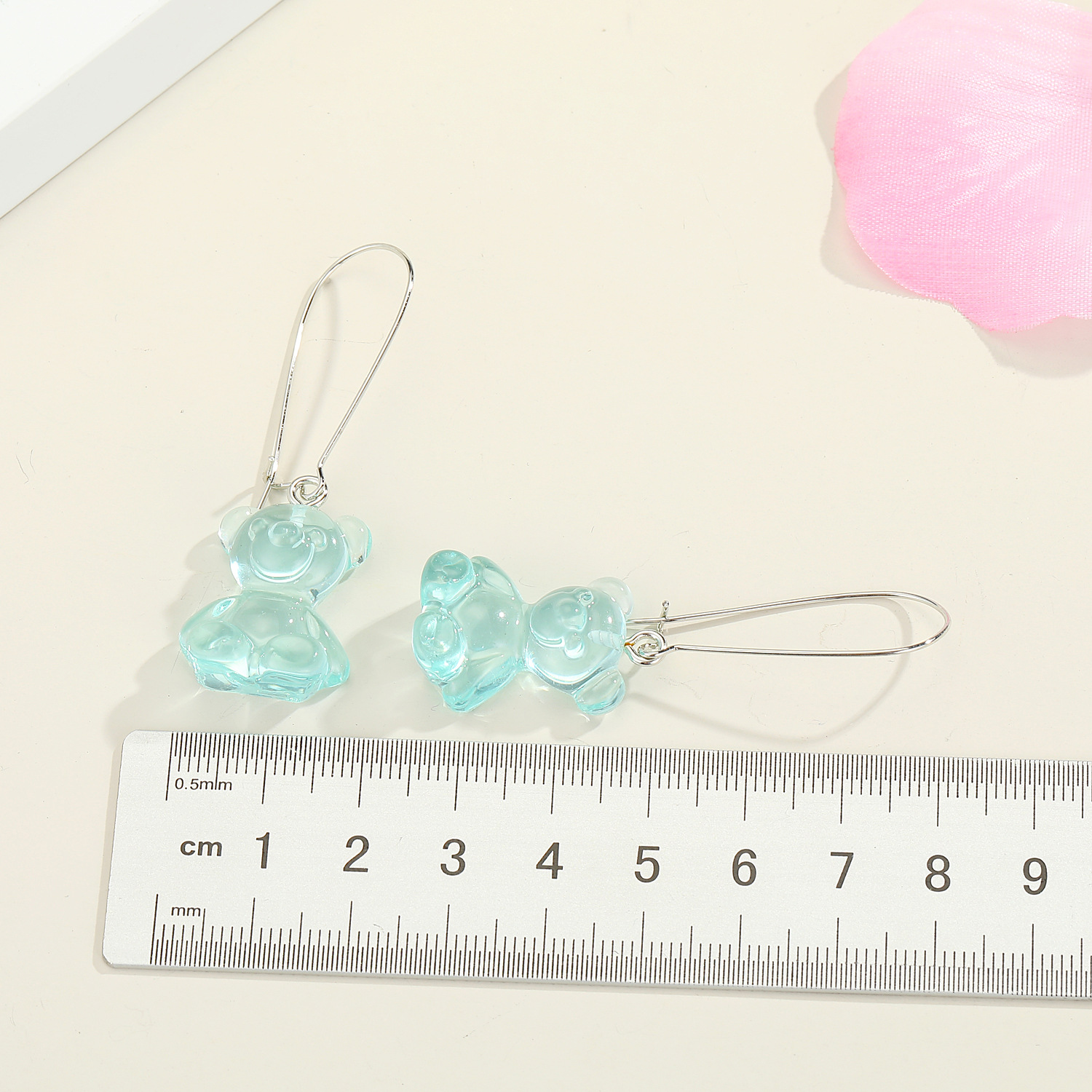 Bear Earrings Cute Jelly Gummy Bear Sweet Earrings Wholesale Nihaojewelry display picture 1