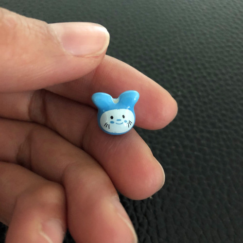 Lucky cat ceramic beads diy hand-woven bead accessories loose bead bracelet accessories applique nine-color bunny head