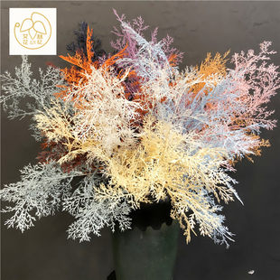 6 Bar Muscot Fog Fog Wedding Hall Ceiling Simulation Lover Fans Decoration of Mountains and Wild Bamboo Pink Delomatis