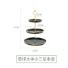 Demon -green European three -layer snack disk string afternoon tea double -layer tray fruit disk ceramic tableware cake plate