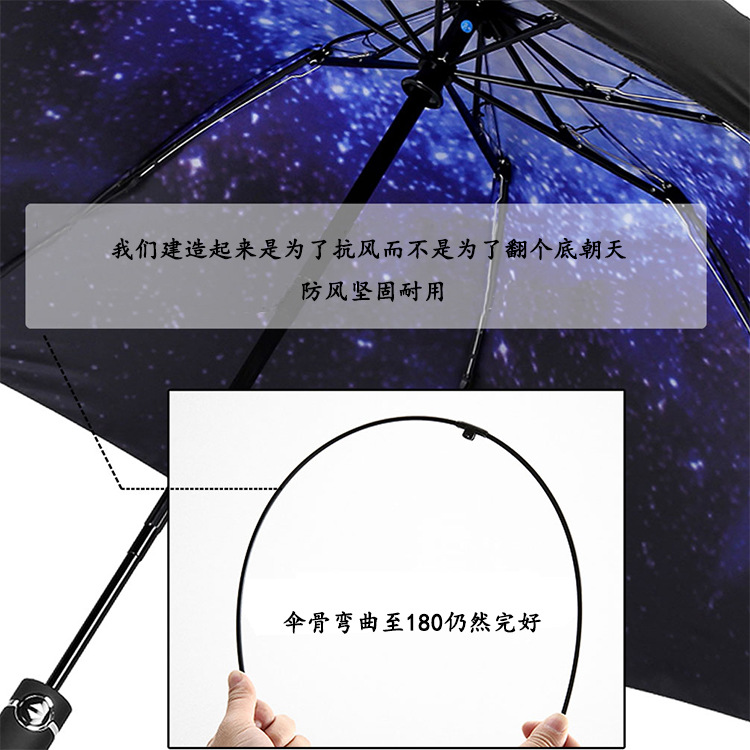户外两用遮阳折叠伞全自动防晒清新太阳伞防紫外线花黑胶伞晴雨伞