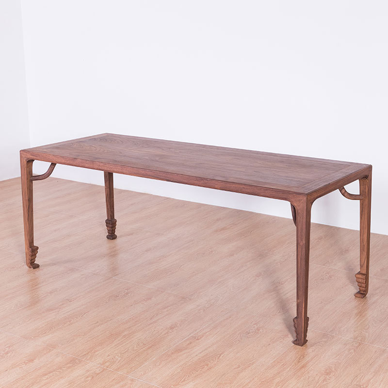 新中式老榆木茶桌茶台家用餐桌客厅家具现代简约实木家具泡茶桌子