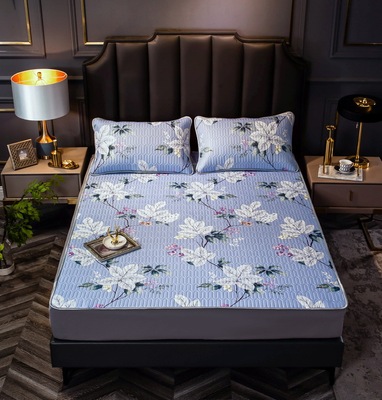 批发冰丝乳胶凉席三件套1.5米1.8m床可水洗折叠单人宿舍凉感软席|ms