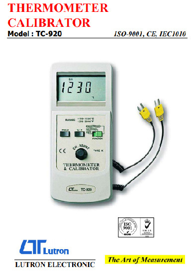 台湾总代理路昌Lutron TC-920 温度校正器