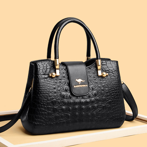 Bags 2020 new style crocodile pattern high-end women's mother's handbag women's shoulder crossbody bag European and American one-piece drop shipping