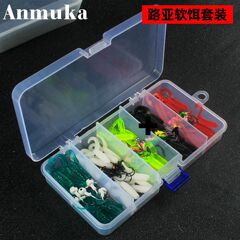 新款路亞軟餌 鉛頭鈎套裝德州釣組漁具 淡海水假魚餌卷t尾蛆軟蟲